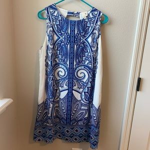 Pink Owl Apparel - Blue & White Dress - Size L - EUC